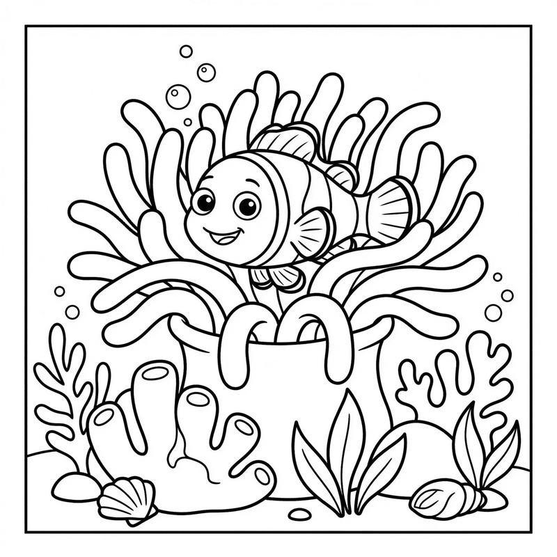 Free printable coloring pages showing animal partnerships in nature